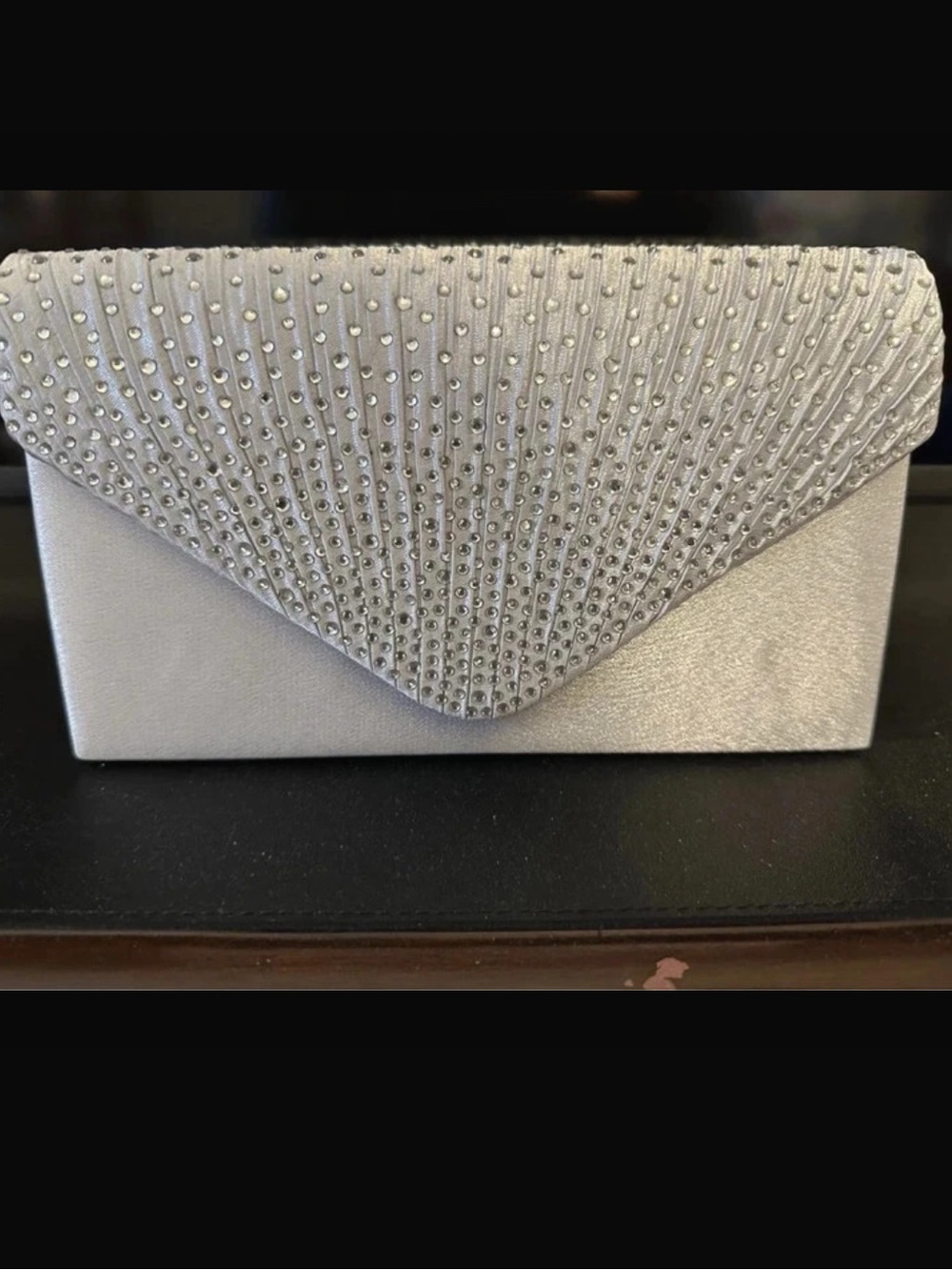 Silver Sparkly Clutch Purse